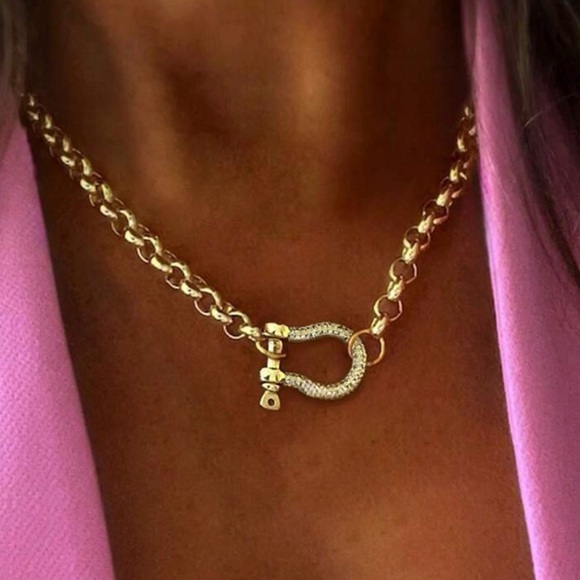 Jewelry - Western Necklace Horseshoe Necklace with Gold Horseshoe Cowgirl